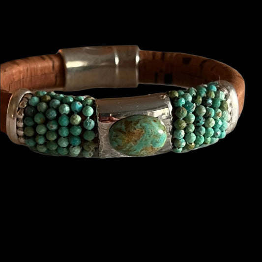 Cork with Turquoise